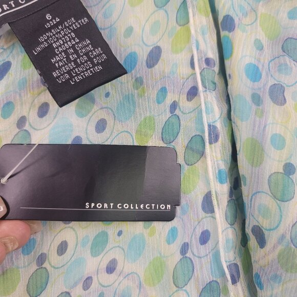 y2k Silk Bias Cut Multi Dot Midi Skirt Size 6 Coquette Fairycore Whimsical New - Picture 7 of 9